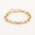 Luxe schakel armband goud