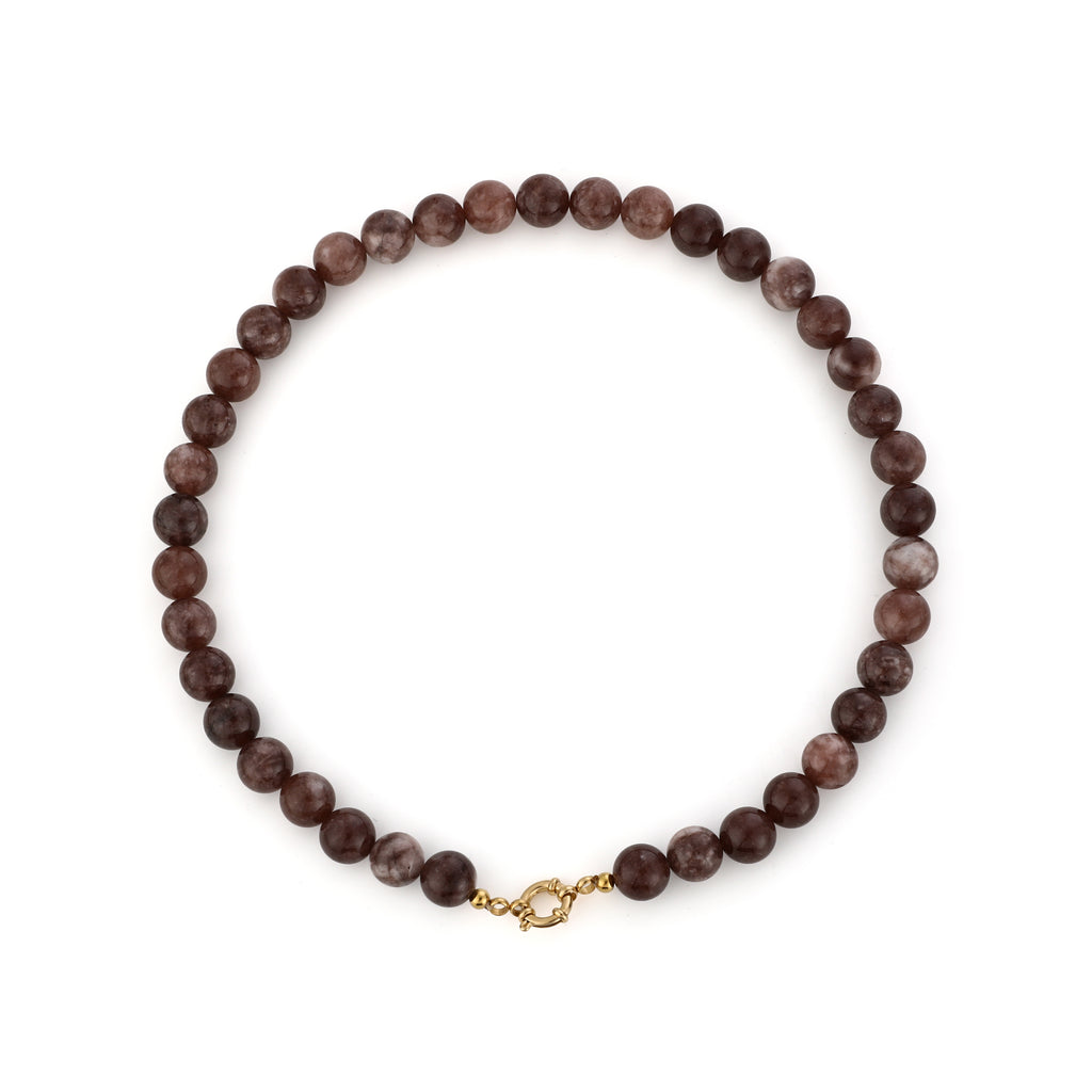 Kralen ketting - Bruin